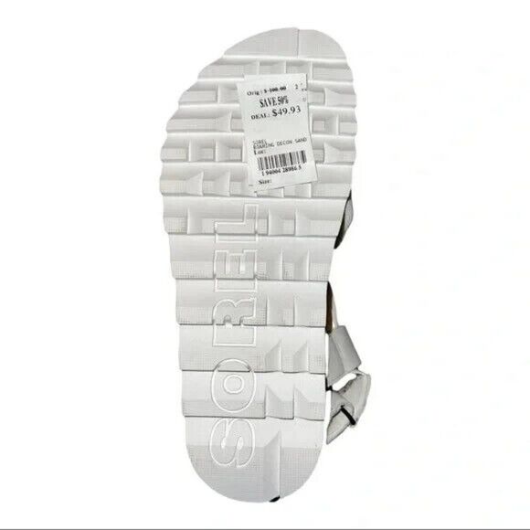 Sorel Women's Roaming Decon Sandals Sea Salt White Leather 8.5M New - Picture 5 of 6